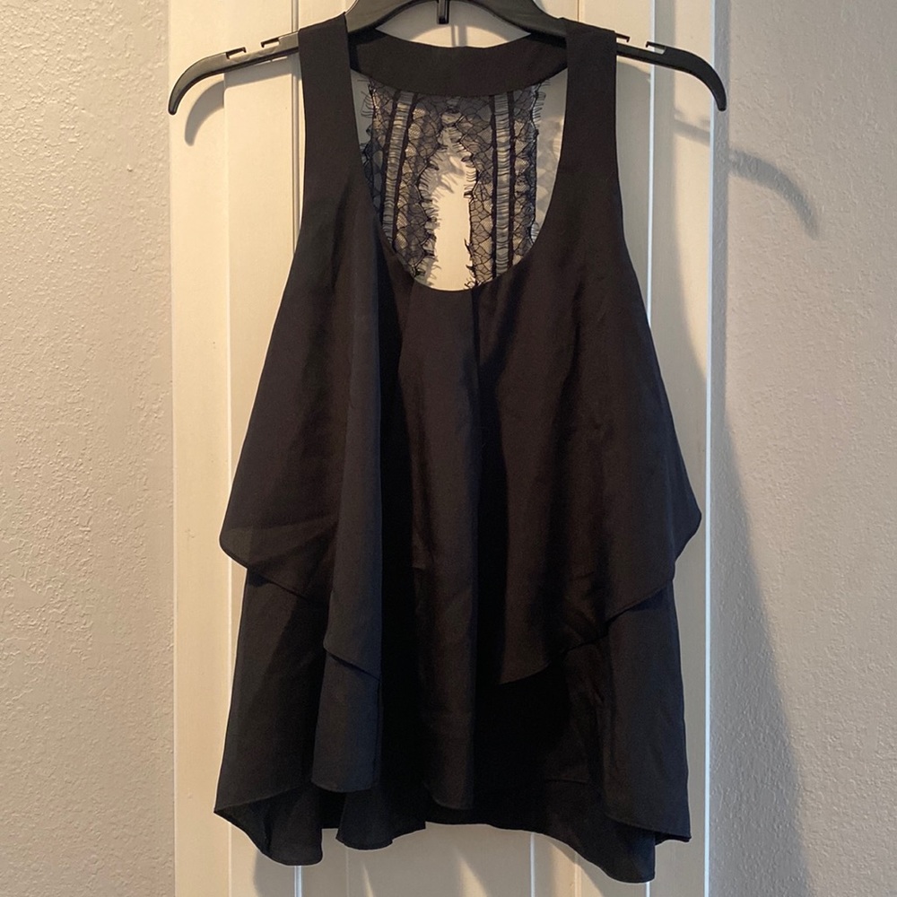 Bcbgeneration black tank top with lace back detail